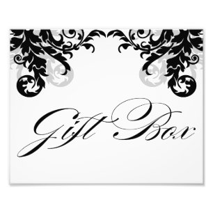 Foto 8x10 Flourish Boda Regalo Box Rótulo para encuader