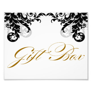 Foto 8x10 Flourish Boda Regalo Box Rótulo para encuader