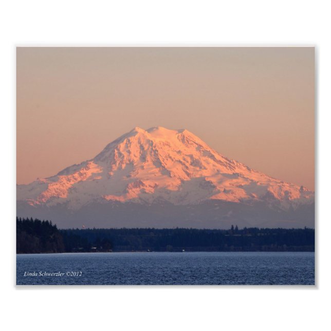 Foto 8X10 Monte Rainier Sunset (Frente)