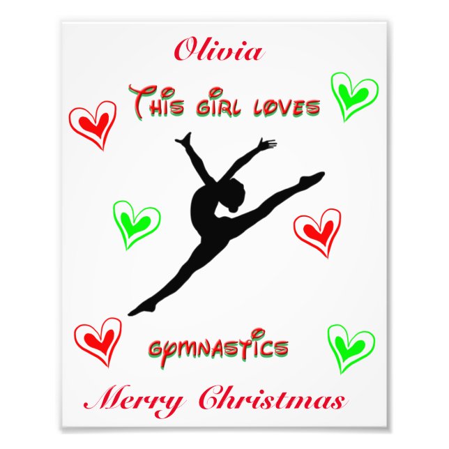 Foto A este Chica le encantan los Navidades de gimnasia (Frente)