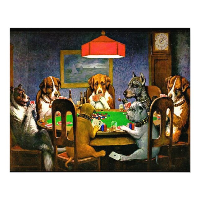 Foto A Friend in Need, Dogs Playing Poker, (Frente)