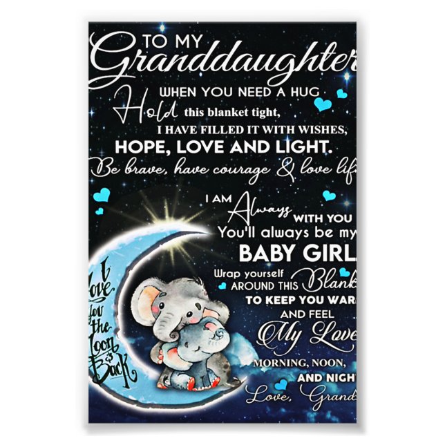 Foto A mi hija Elephant: regalo de cumpleaños, regalo d (Frente)