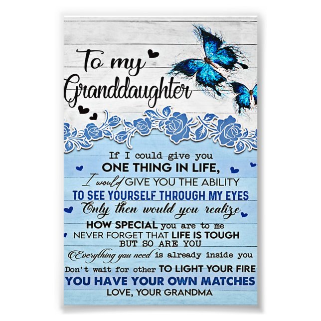 Foto A mi hija, regalo de mariposa, cumpleaños de la hi (Frente)