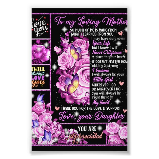 Foto A mi madre, regalo de cumpleaños, a mi madre, a mi (Frente)