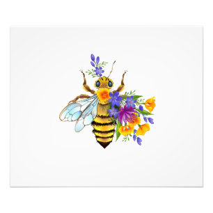 Foto Abeja de flor con plantas silvestres