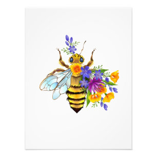Foto Abeja de flor con plantas silvestres