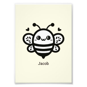 Foto Abeja dulce de miel - Kawaii Lursery Line Art