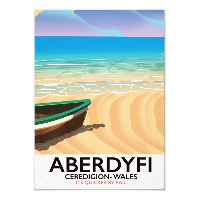 Foto Aberdyfi, poster de viajes de la marca de cosecha  (Frente)