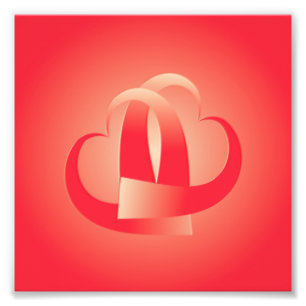 Foto abrazo de corazones de coral