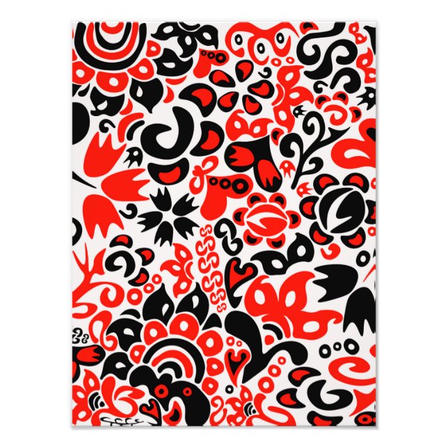 Foto Abrupción del patrón floral del arte folklórico ét (Frente)