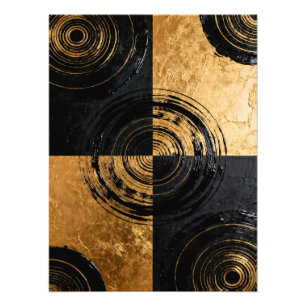 Foto Abstract Black and Gold Circles