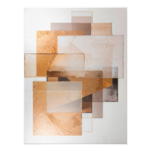 Foto Abstract Geometric Collage with Earth Tones