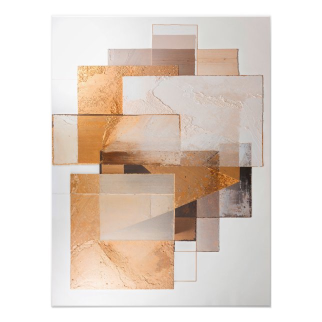 Foto Abstract Geometric Collage with Earth Tones (Frente)