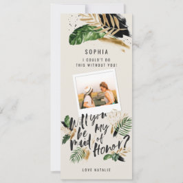 Foto abstracta tropical de dama de honor