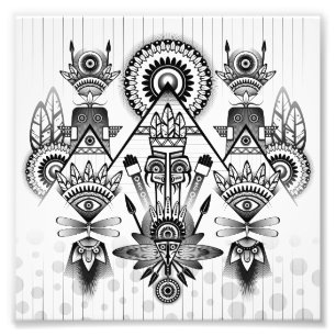 Foto Abstracto Tribal Nativo Indio Antiguo