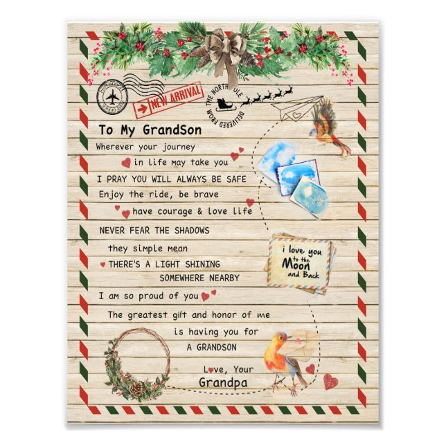 Foto Abuelo Amor|Carta A Mi Nieto Me Orgullo De Ti (Frente)