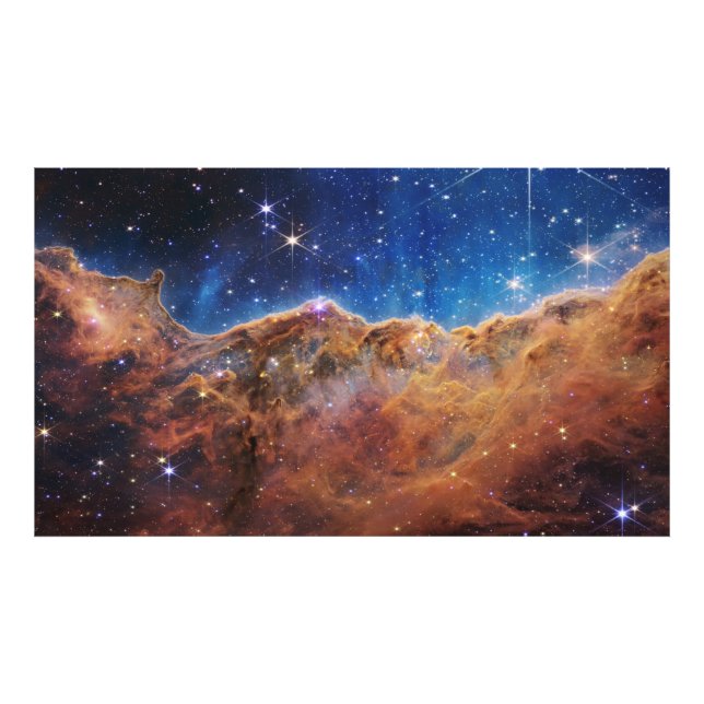 Foto Acantilados cósmicos Telescopio web Carina Nebula  (Frente)