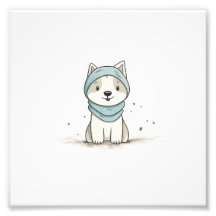 Acogedor Ilustracion Husky - Cachorro adorable en