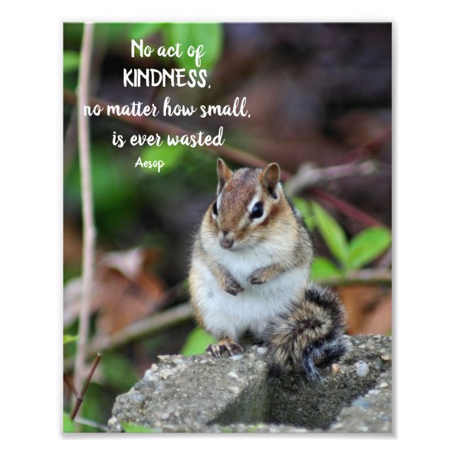 Foto Actos De Amabilidad Cita Inspiradora Chipmunk (Frente)
