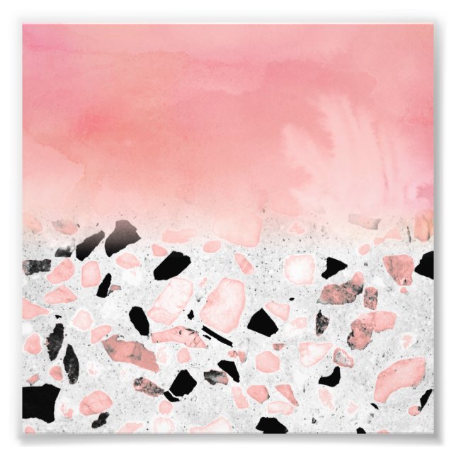 Foto Acuarela abstracta moderna y diseño de mármol (Frente)