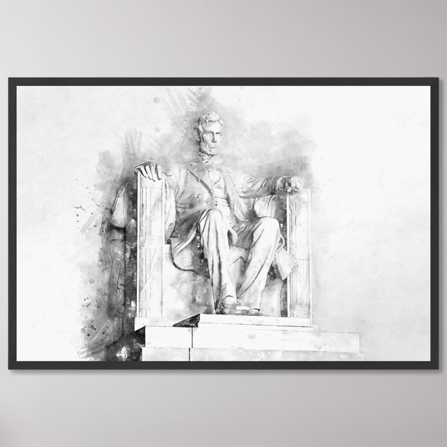 Foto Acuarela conmemorativa Lincoln y dibujo a lápiz (Subido por el creador)