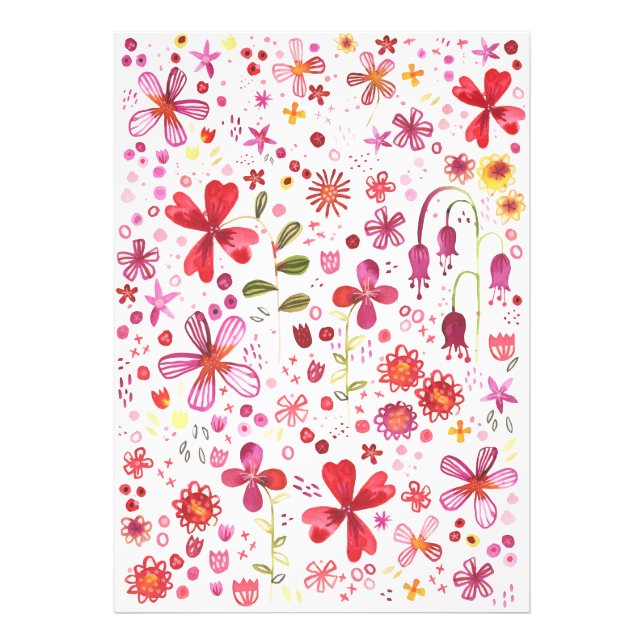 Foto Acuarela de flores silvestres (Frente)