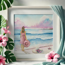 Acuarela por la línea costera