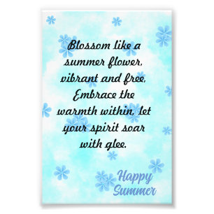 Foto acuarela retro azul patrón floral personalizado