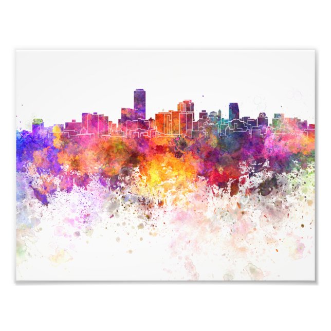 Foto Adelaide skyline in watercolor background (Frente)