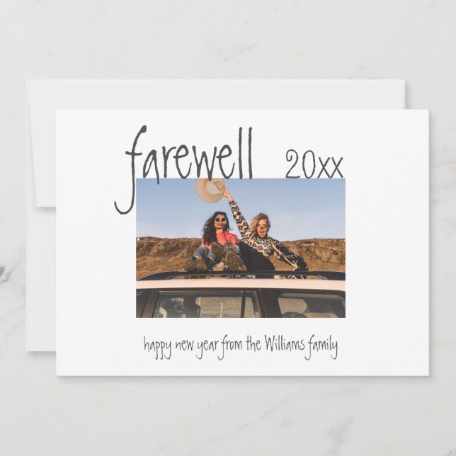 Foto: Adiós, feliz año nuevo, reseña (Anverso)