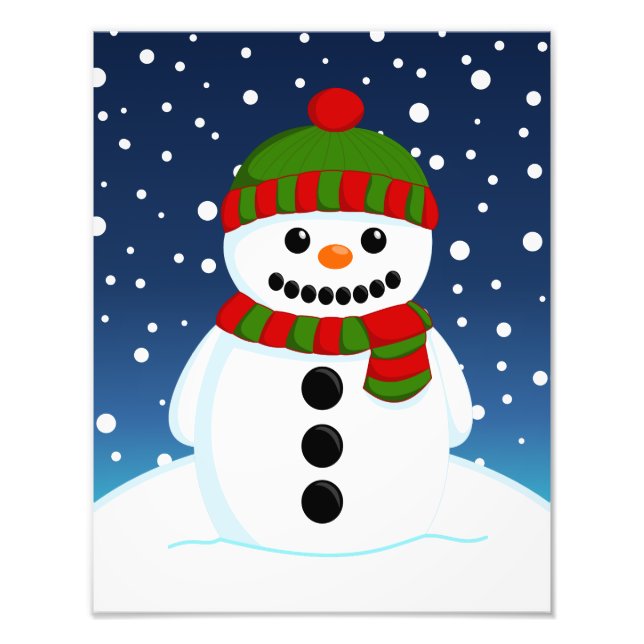 Foto Adorable muñeco de nieve de Navidad (Frente)