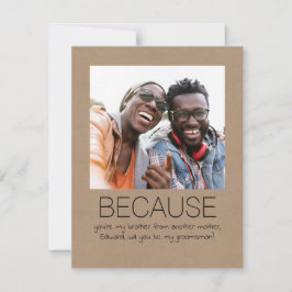 Foto Adorable Simple ¿Quieres Ser Mi Padrino