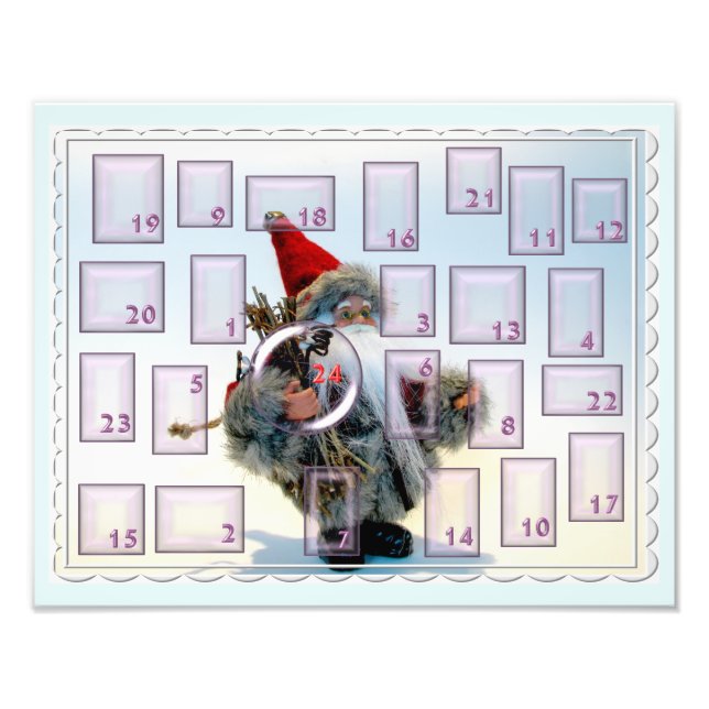 Foto adventskalender con barbudo nikolaus (Frente)