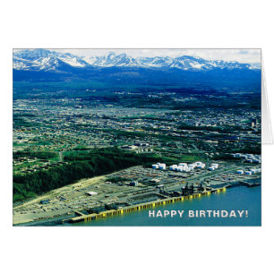 Foto Aérea de Anchorage Alaska Cumpleaños