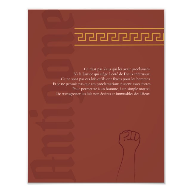 Foto Affiche Antigone (Frente)