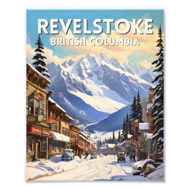 Foto Afiche de arte de viajes de Revelstoke Canada (Frente)