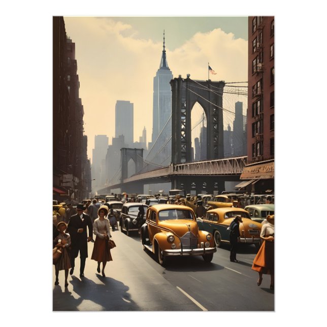 Foto Afiche de la época de Nueva York (Frente)