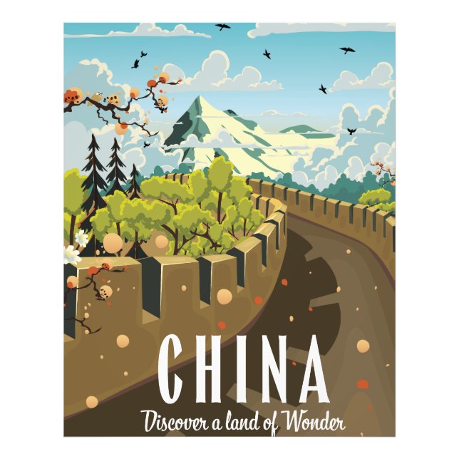 Foto Afiche de la Gran Muralla de China para viajes (Frente)