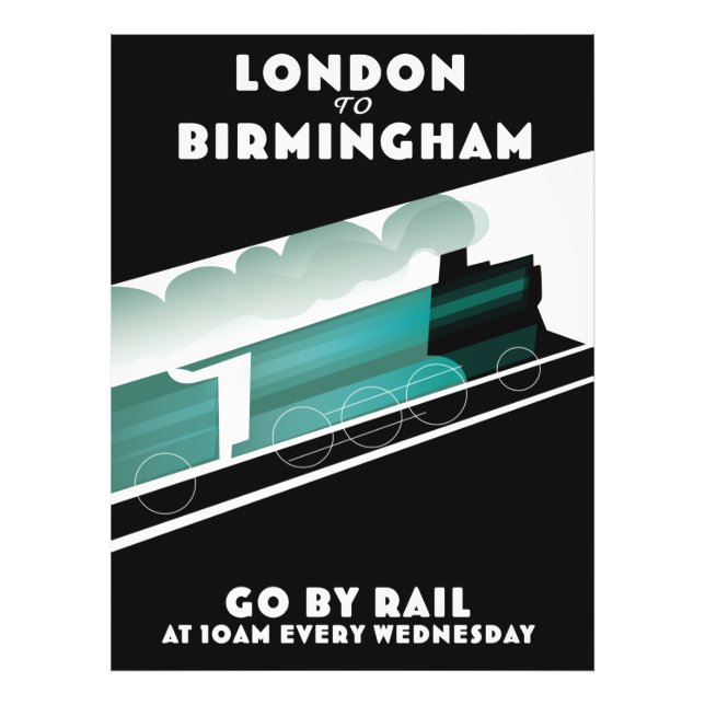 Foto Afiche de tren de Londres a Birmingham (Frente)