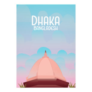 Foto Afiche de viaje al estilo de la época de Banglades