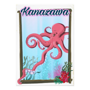 Foto Afiche de viaje al estilo vintage de Kanazawa Japó