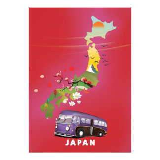 Foto Afiche de viaje al Ilustracion de Japón.