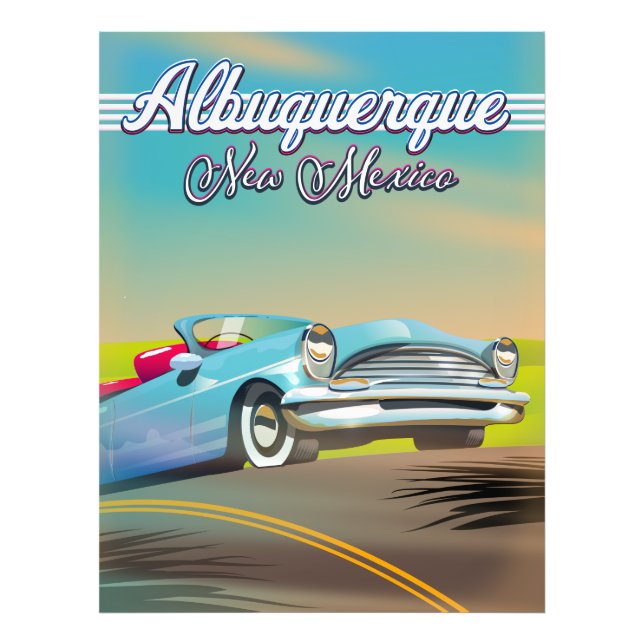 Foto Afiche de viaje de Albuquerque Nuevo México. (Frente)