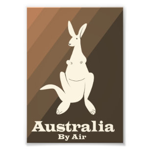 Foto Afiche de viaje de Australia por Air Kangaroo.