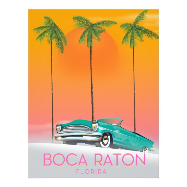 Foto Afiche de viaje de Boca Raton Florida. (Frente)