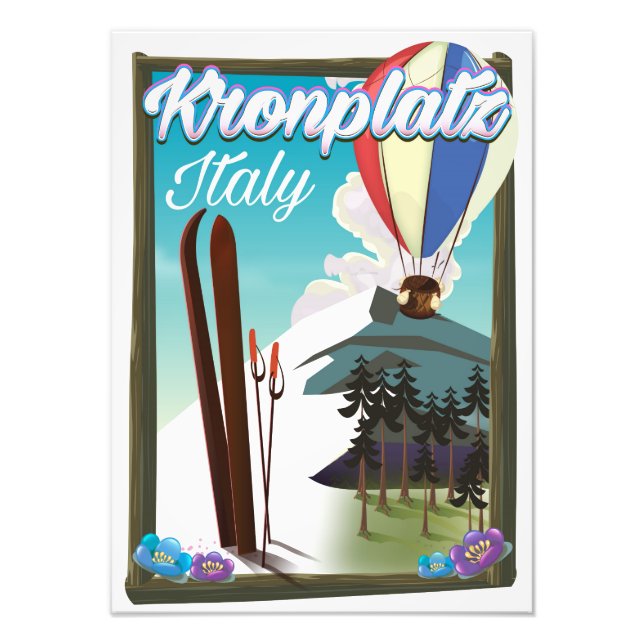 Foto Afiche de viaje de esquí de Kronplatz Italia (Frente)
