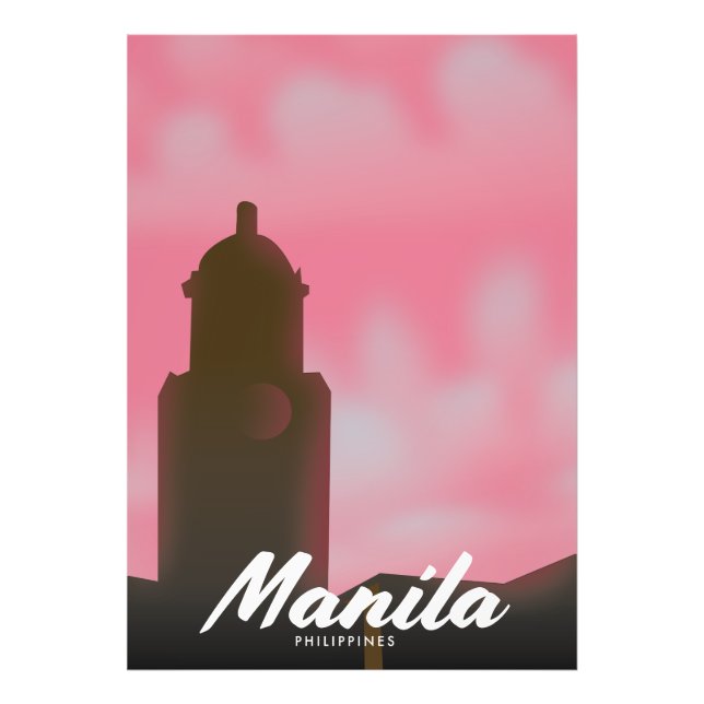 Foto Afiche de viaje de Filipinas en Manila. (Frente)
