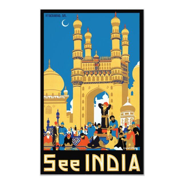Foto Afiche de viaje de Hyderabad India (Frente)