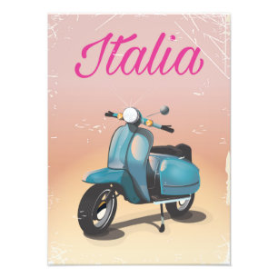 Foto Afiche de viaje de Italia Scooter