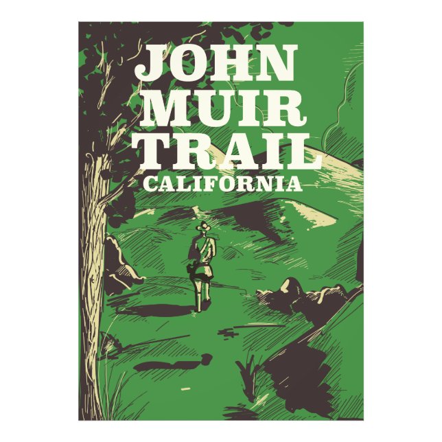 Foto Afiche de viaje de John Muir Trail California. (Frente)